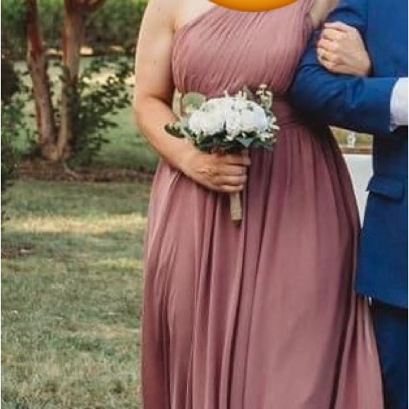 Gently worn Azazie Amethyst Chifron material Bridesmaid Dress. Size 8 - Picture 2 of 14